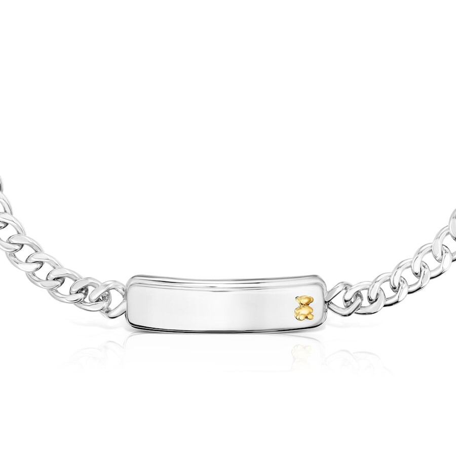zweifarbiges armband mit bärenmotiv von tous man