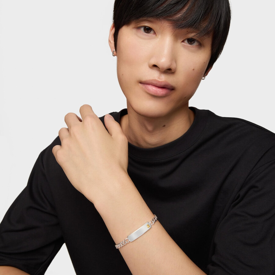 zweifarbiges armband mit bärenmotiv von tous man