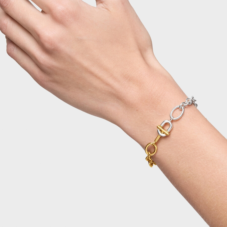 großes zweifarbiges kettenarmband tous manifesto