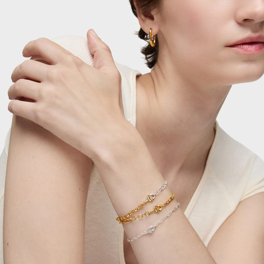 kleines zweifarbiges kettenarmband tous manifesto