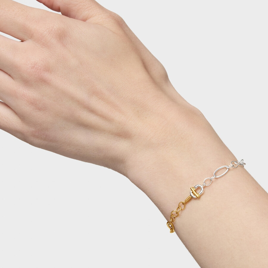 kleines zweifarbiges kettenarmband tous manifesto