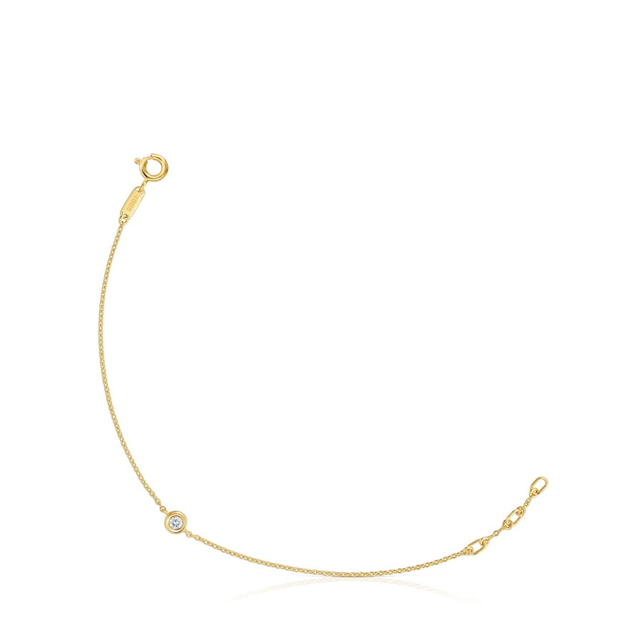 kettenarmband mit 18-karätiger vergoldung auf silber und im labor gezüchteten diamanten der linie lgd