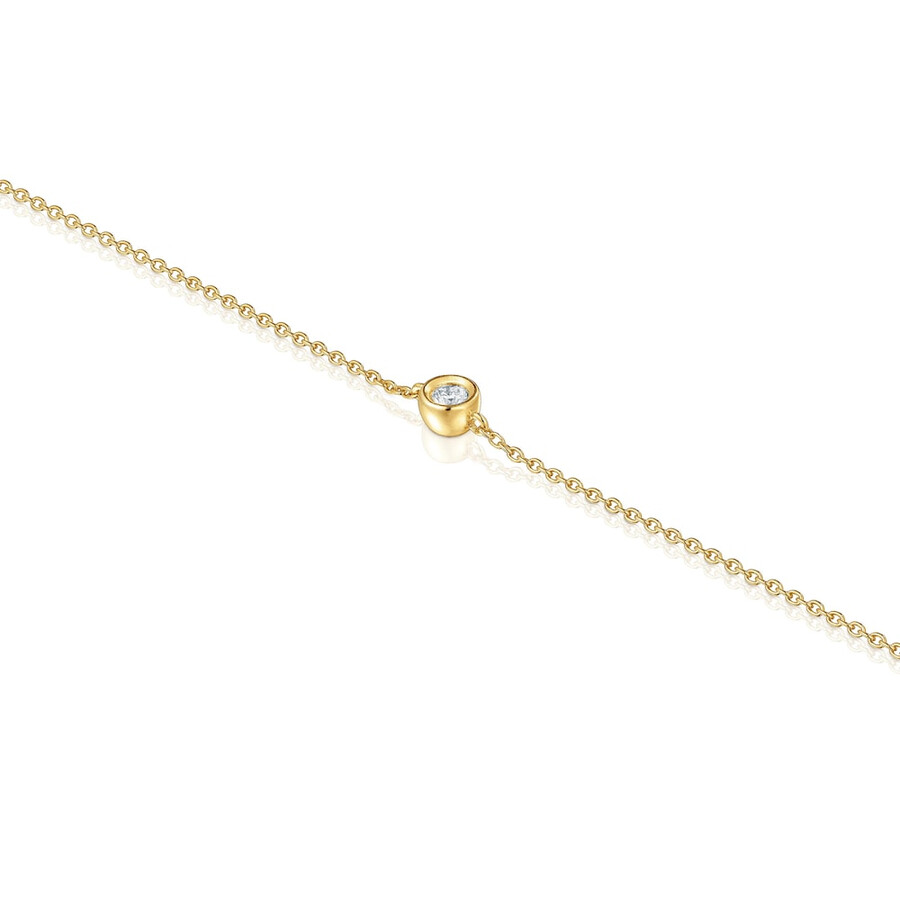 kettenarmband mit 18-karätiger vergoldung auf silber und im labor gezüchteten diamanten der linie lgd