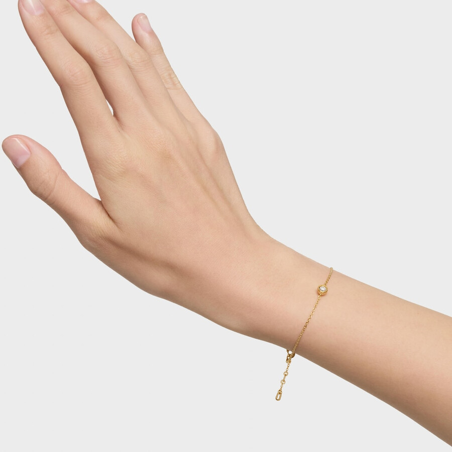 kettenarmband mit 18-karätiger vergoldung auf silber und im labor gezüchteten diamanten der linie lgd