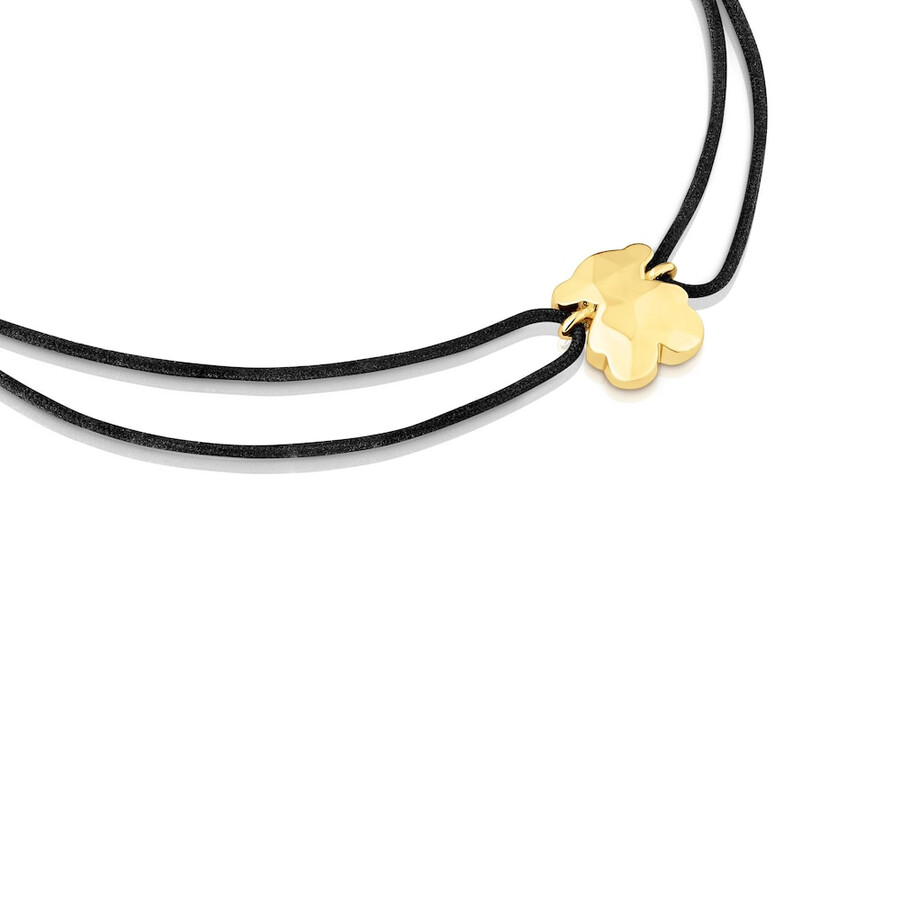 zweifarbiges nylonarmband mit bärenmotiv icon metal