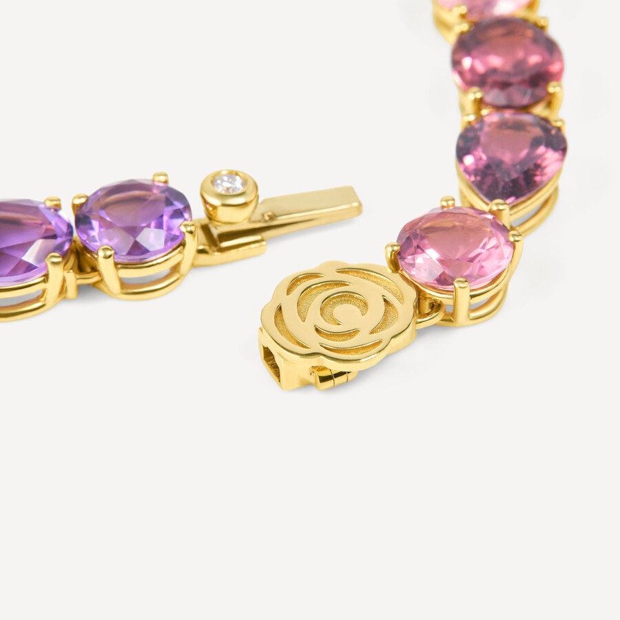 goldarmband mit morganit turmalin amethyst und diamanten von tous atelier