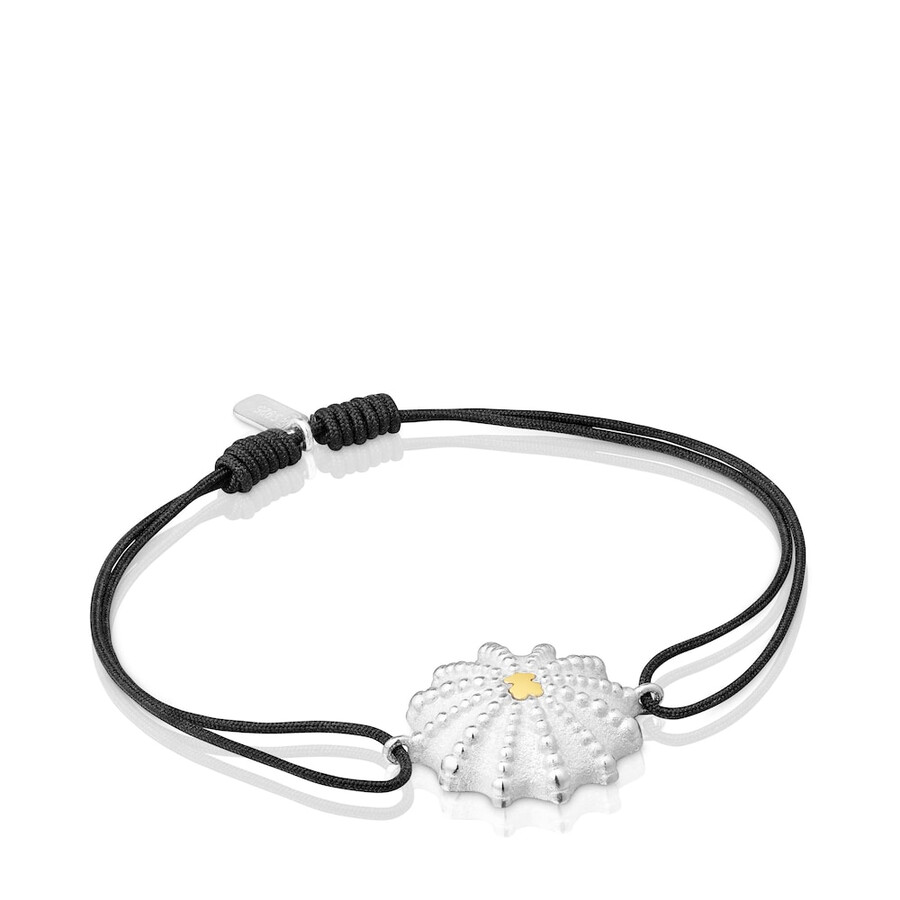 zweifarbiges und schwarzes nylonarmband tous grain arrecife de coral