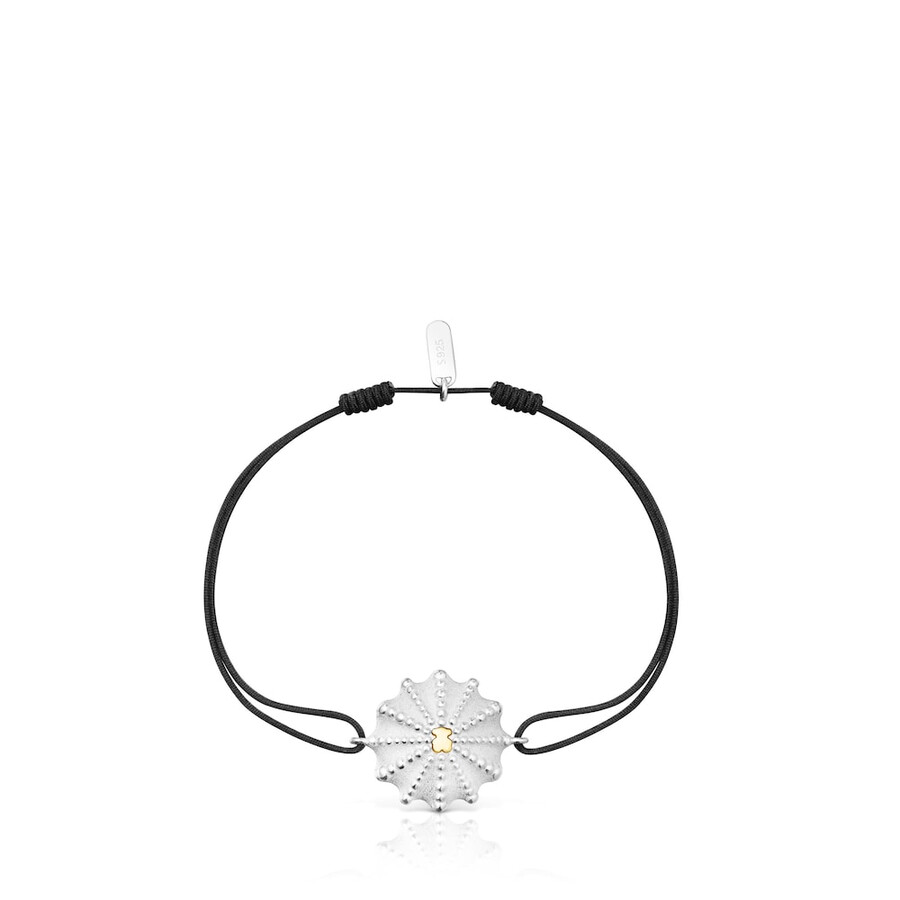 zweifarbiges und schwarzes nylonarmband tous grain arrecife de coral