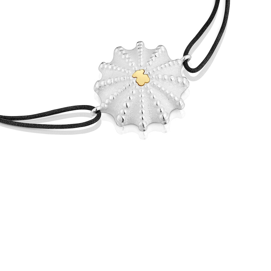 zweifarbiges und schwarzes nylonarmband tous grain arrecife de coral