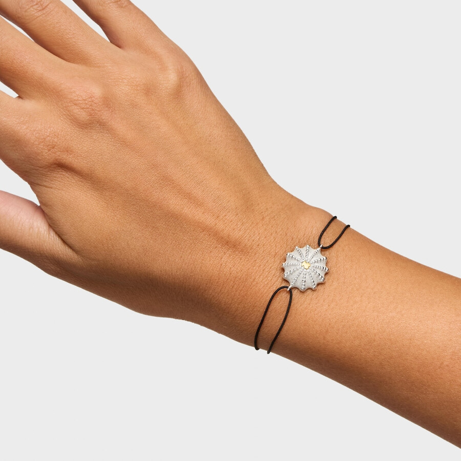 zweifarbiges und schwarzes nylonarmband tous grain arrecife de coral