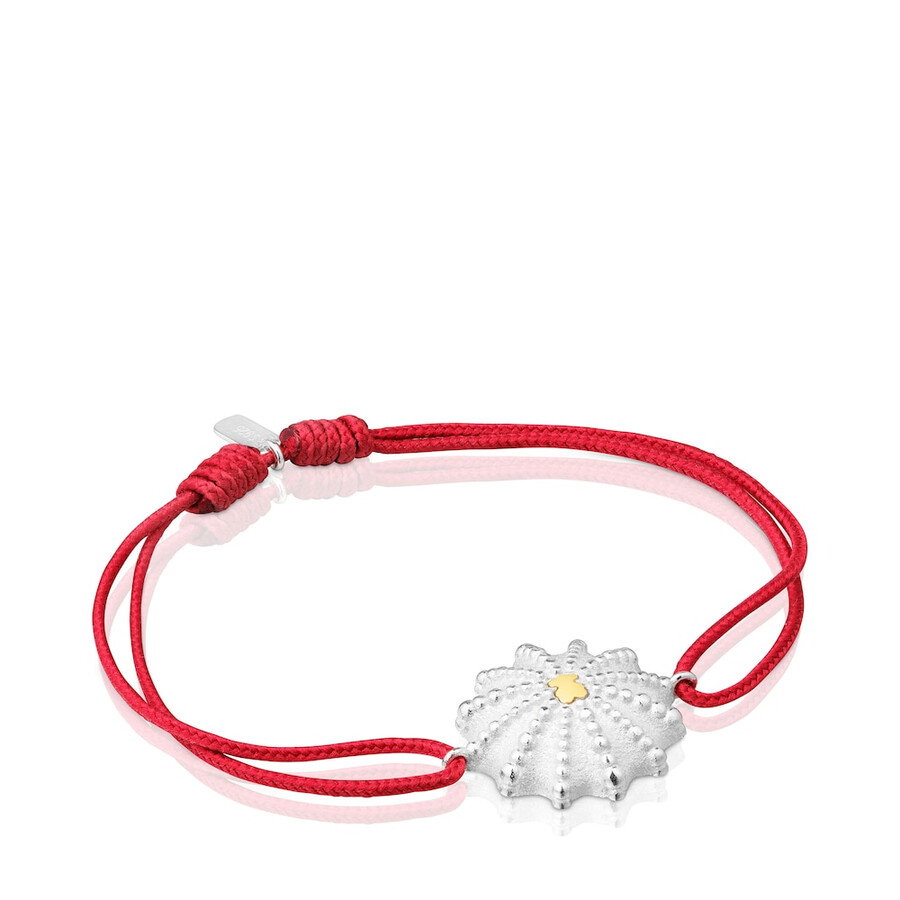 zweifarbiges und rotes nylonarmband tous grain arrecife de coral