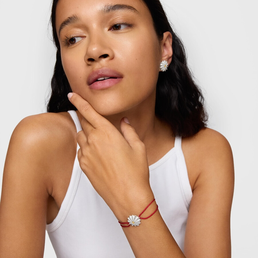 zweifarbiges und rotes nylonarmband tous grain arrecife de coral