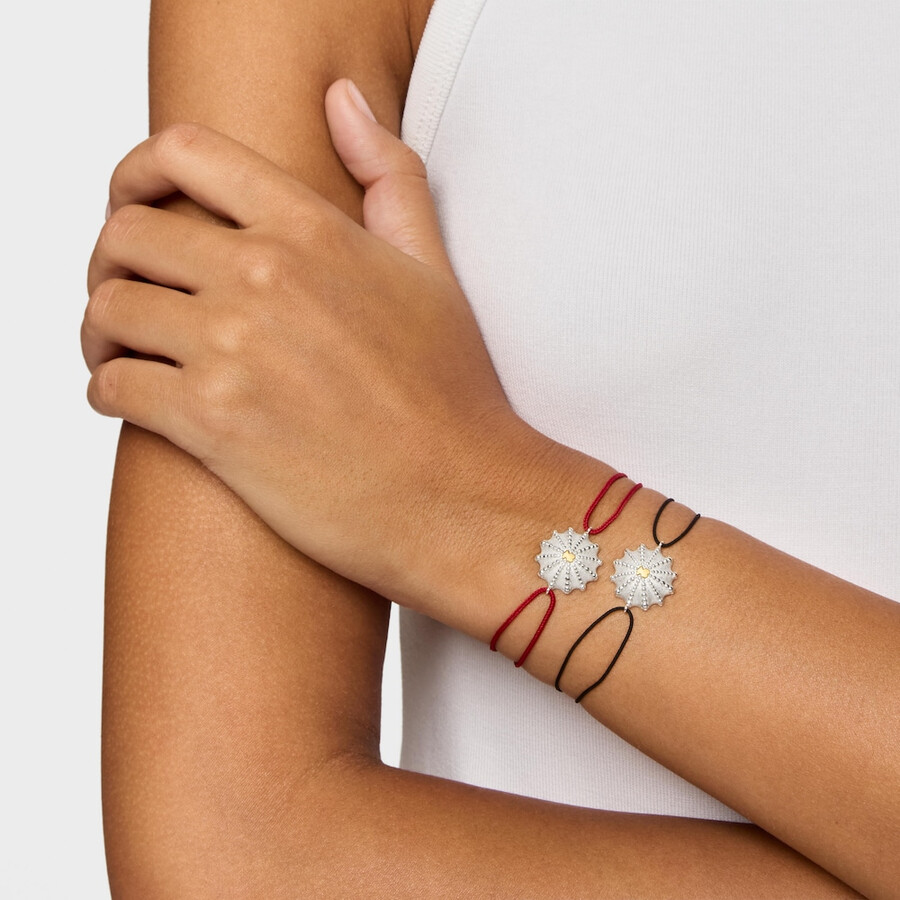 zweifarbiges und rotes nylonarmband tous grain arrecife de coral