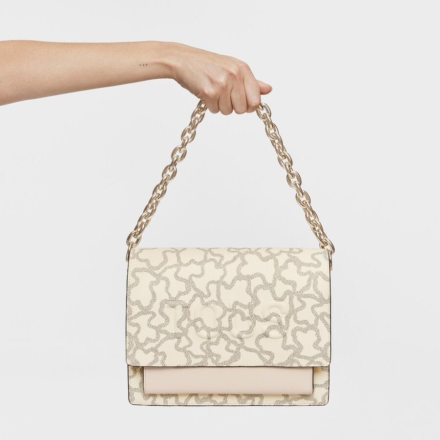 mittelbeige audree chain crossbody-tasche von kaos icon