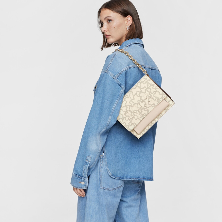 mittelbeige audree chain crossbody-tasche von kaos icon