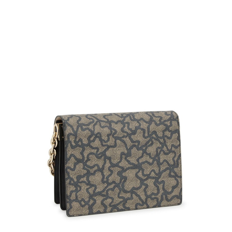 mittelgroße schwarze audree chain crossbody-tasche kaos icon