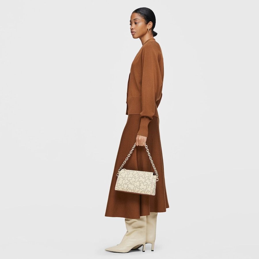 beige crossbody-tasche kaos icon