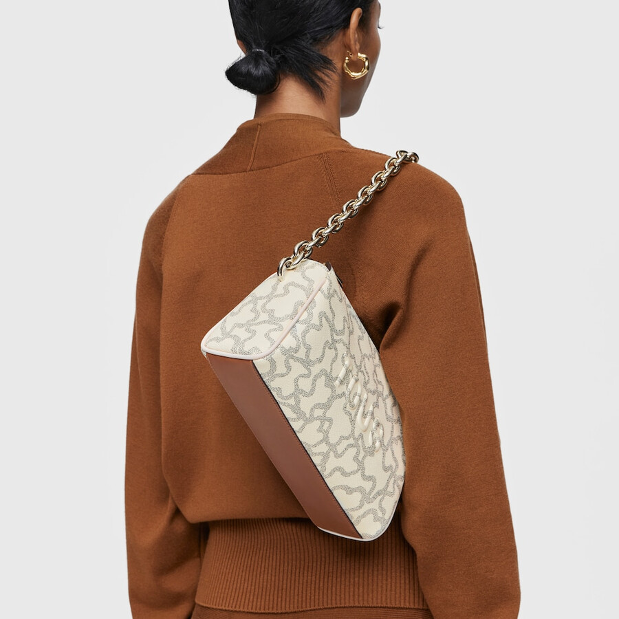 beige crossbody-tasche kaos icon