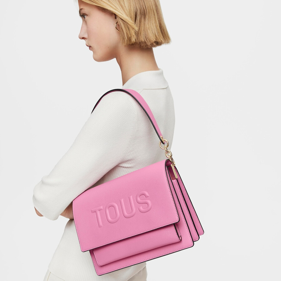 mittelgroße dunkelrosa audree crossbody-tasche von tous brenda