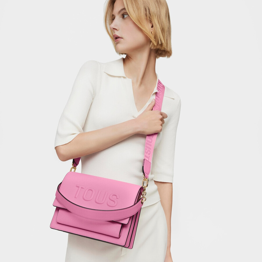 mittelgroße dunkelrosa audree crossbody-tasche von tous brenda