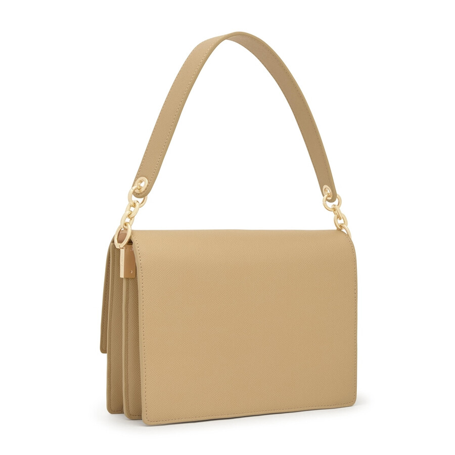 mittelgroße sandfarbene audree crossbody-tasche von tous brenda