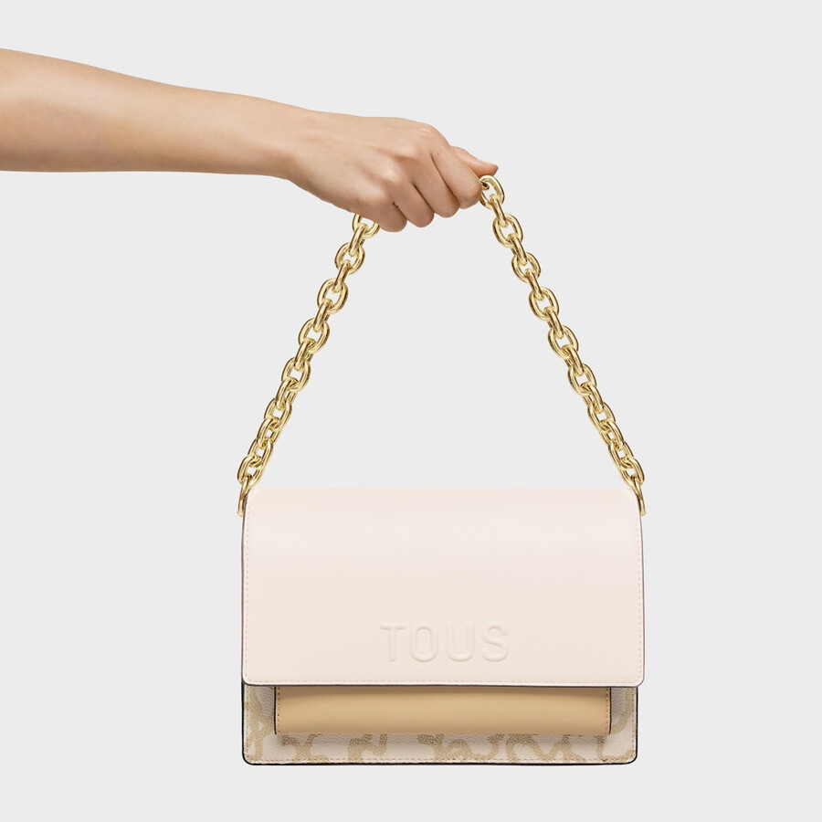 mittelgroße elfenbeinfarbene audree crossbody-tasche von kaos icon