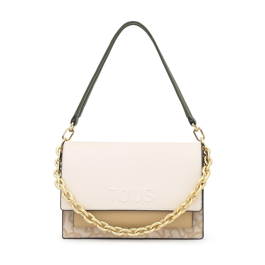 mittelgroße elfenbeinfarbene audree crossbody-tasche von kaos icon