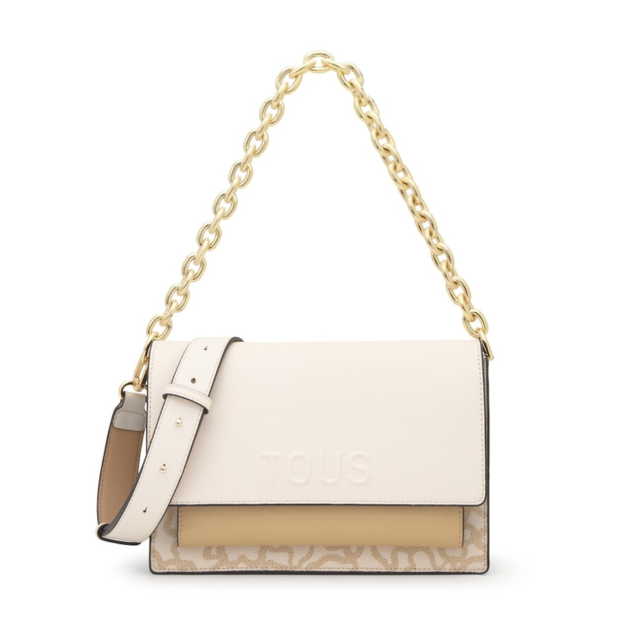 mittelgroße elfenbeinfarbene audree crossbody-tasche von kaos icon