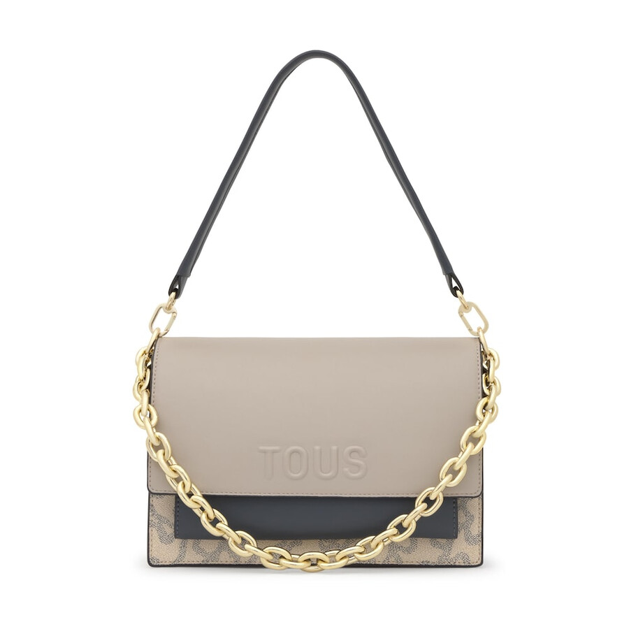 mittelgroße taupefarbene audree crossbody-tasche von kaos icon