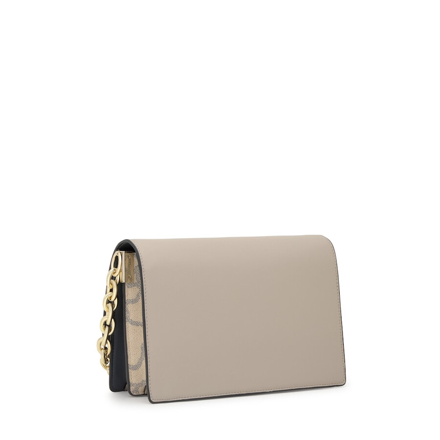 mittelgroße taupefarbene audree crossbody-tasche von kaos icon