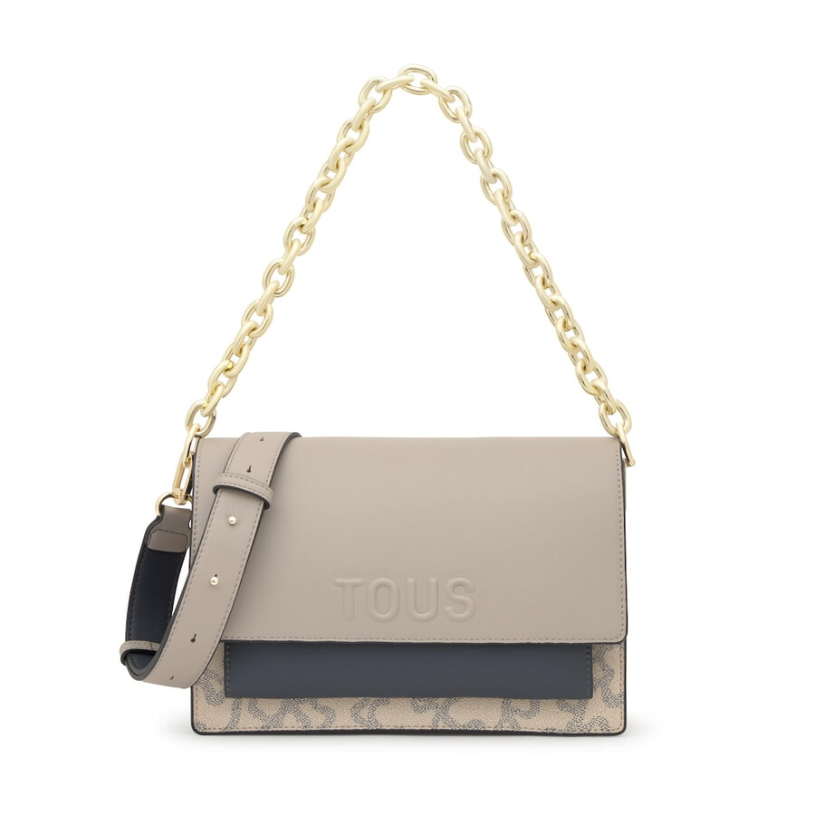 mittelgroße taupefarbene audree crossbody-tasche von kaos icon