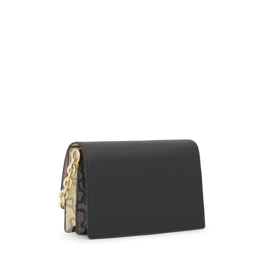 mittelgroße schwarze audree crossbody-tasche kaos icon