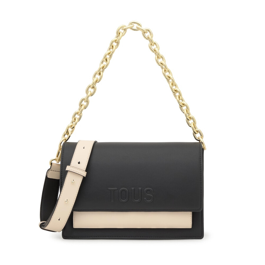 mittelgroße schwarze audree crossbody-tasche kaos icon