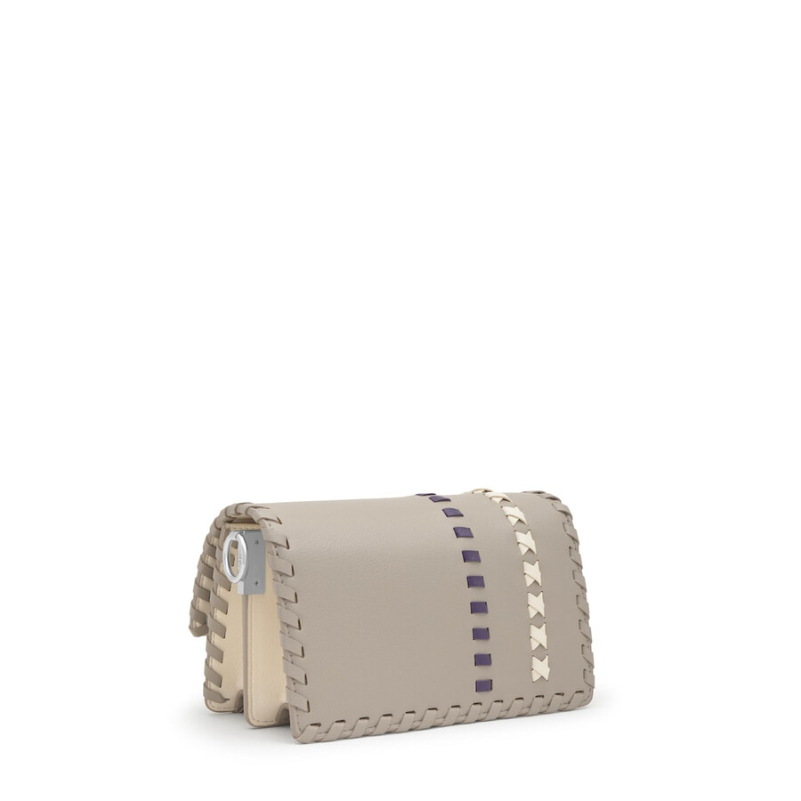 kleine beige umhängetasche von audree pasadas