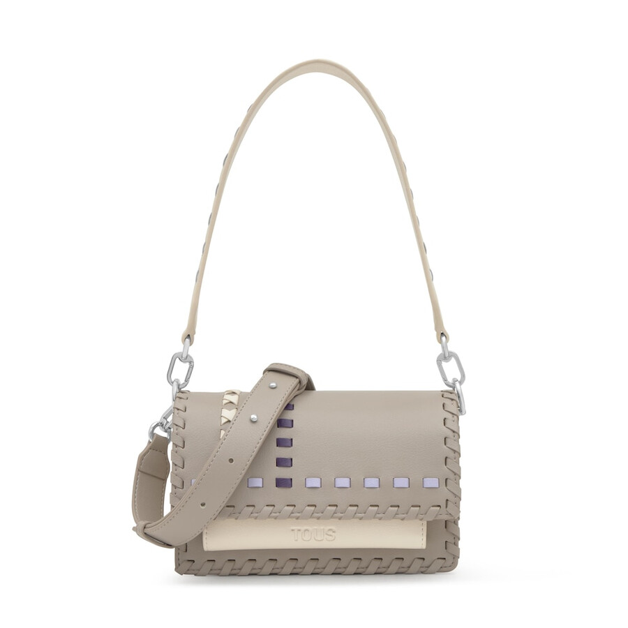 kleine beige umhängetasche von audree pasadas