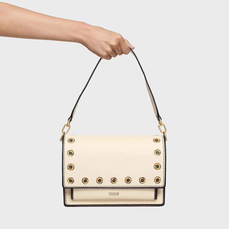 mittelgroße beige umhängetasche tous audree trampantojo