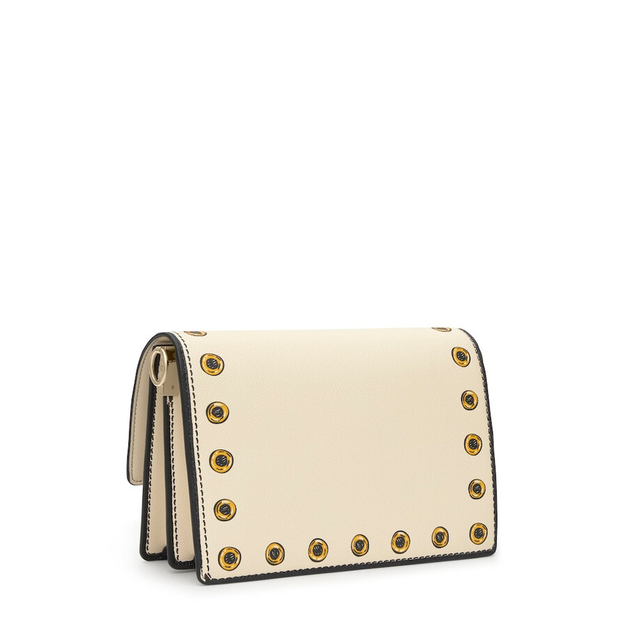 mittelgroße beige umhängetasche tous audree trampantojo