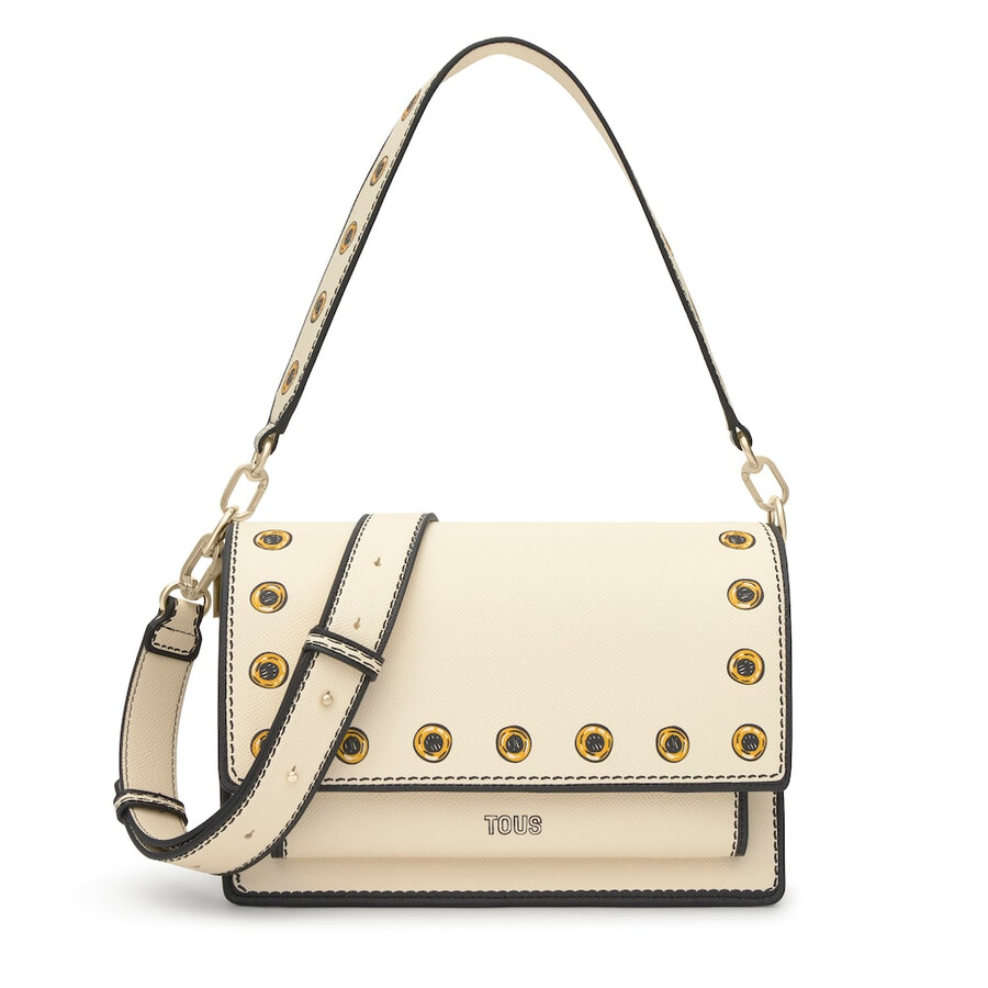 mittelgroße beige umhängetasche tous audree trampantojo