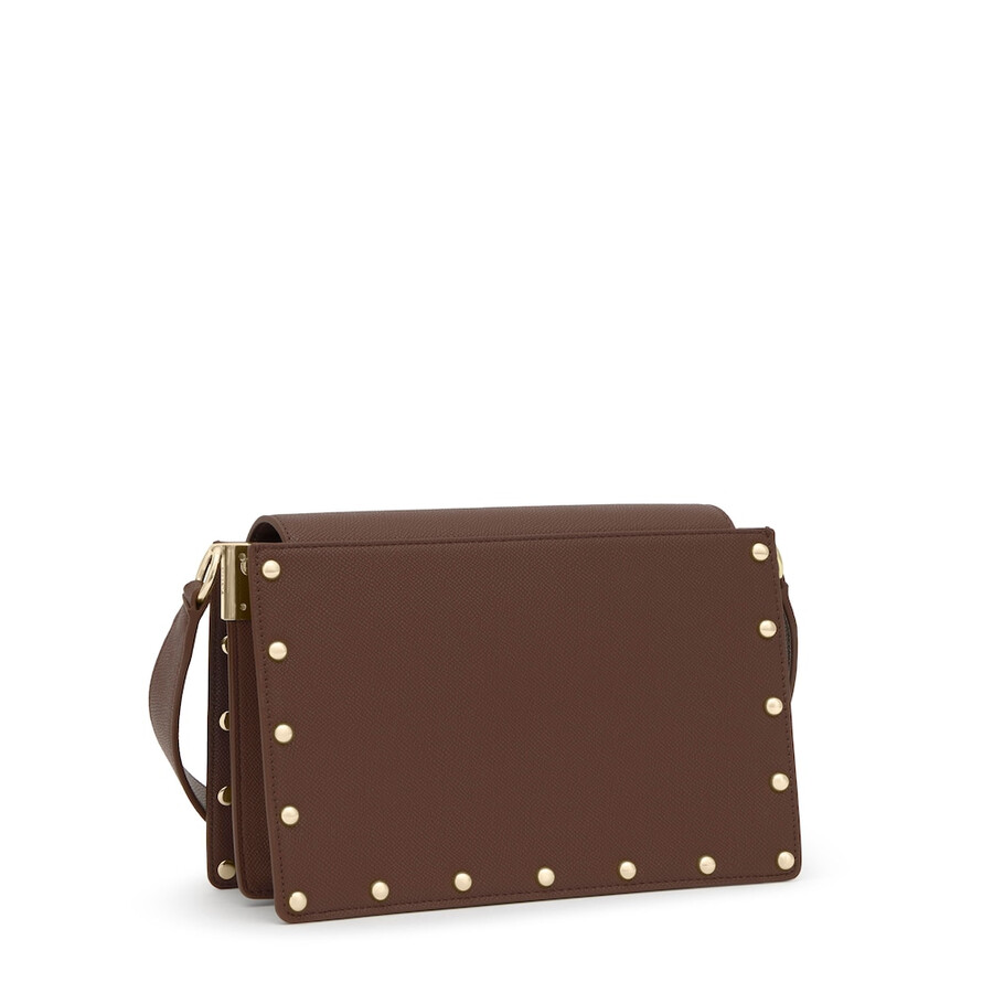 mittelbraune umhängetasche tous audree studs