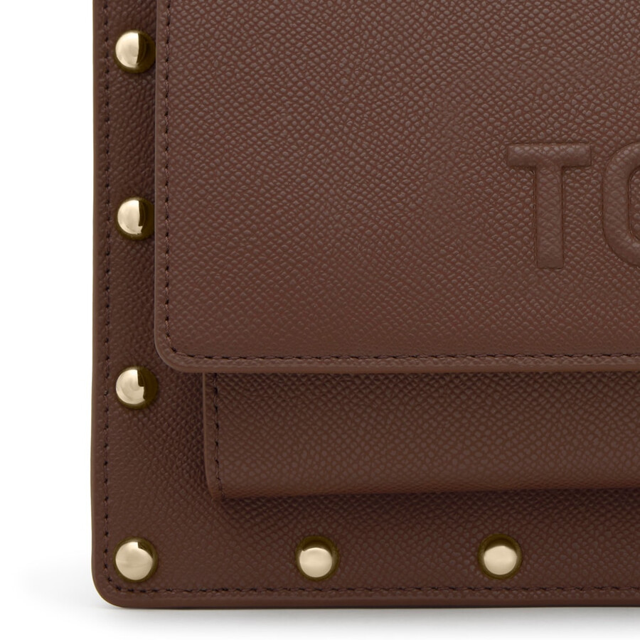 mittelbraune umhängetasche tous audree studs