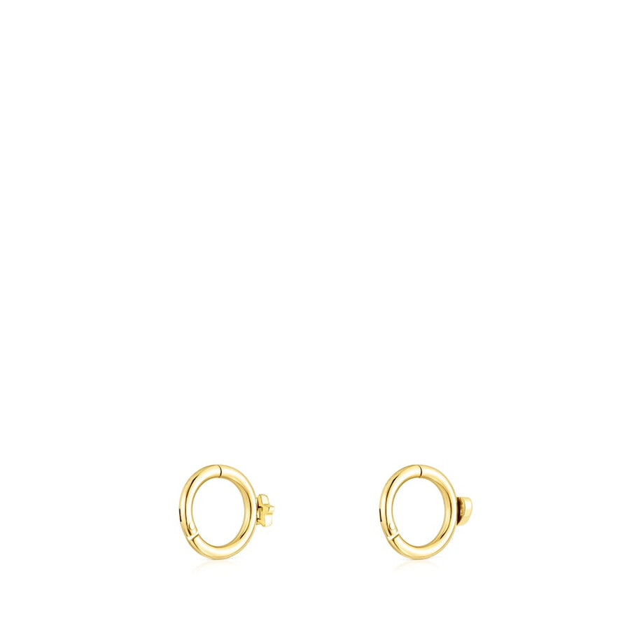 ohrpiercing aus goldfarbenem ip-stahl von tous basics