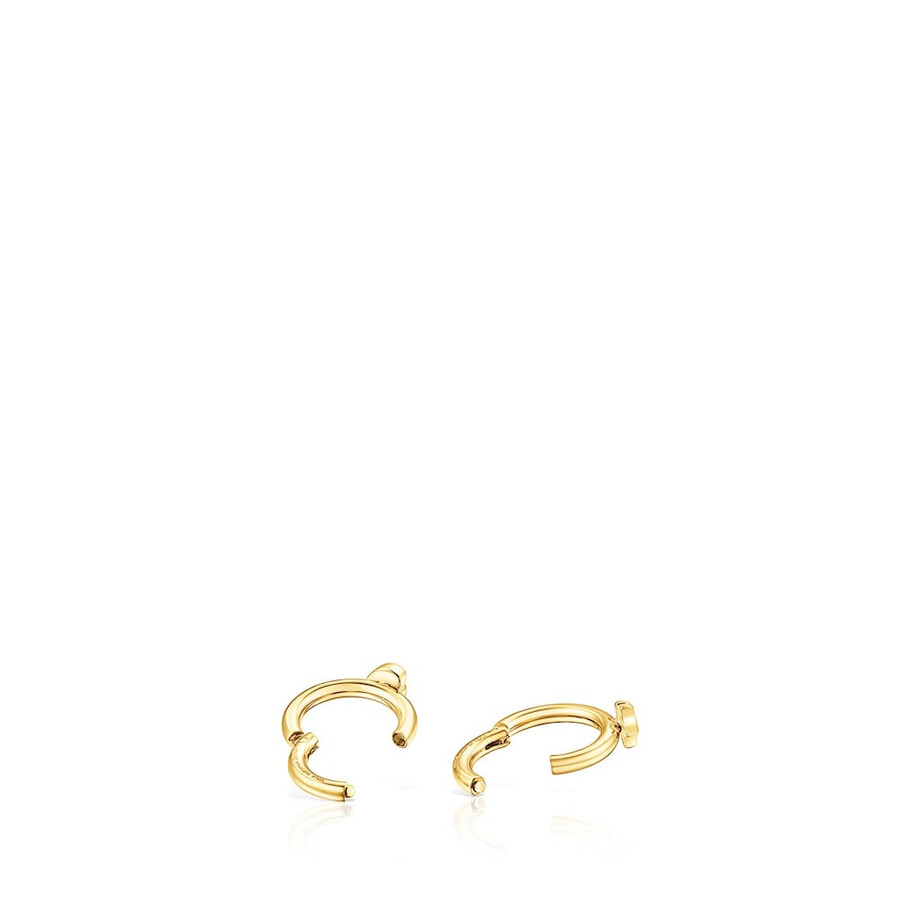 ohrpiercing aus goldfarbenem ip-stahl von tous basics
