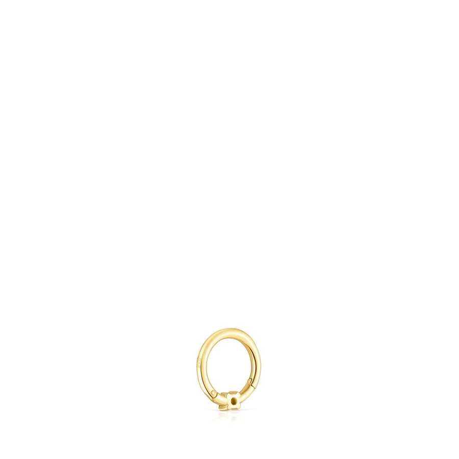 goldener tous basics ohrpiercing mit diamant
