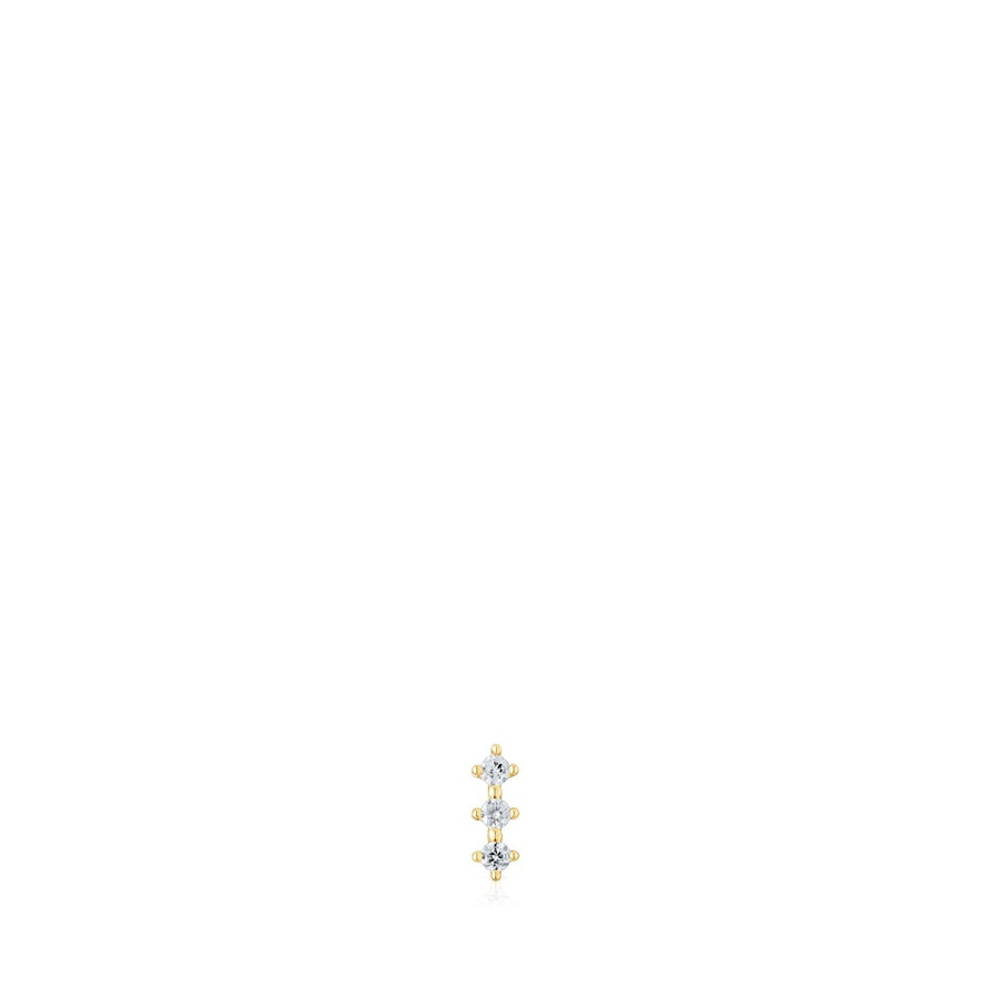 ohrpiercing mit goldstreifen und diamanten von les classiques