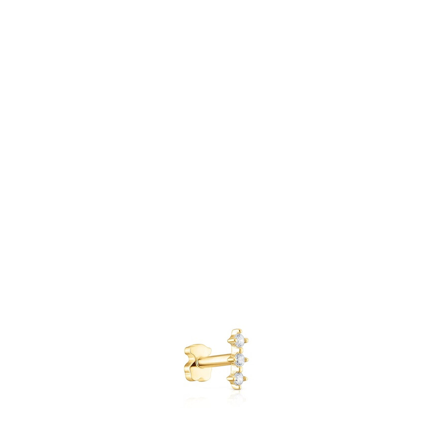 ohrpiercing mit goldstreifen und diamanten von les classiques