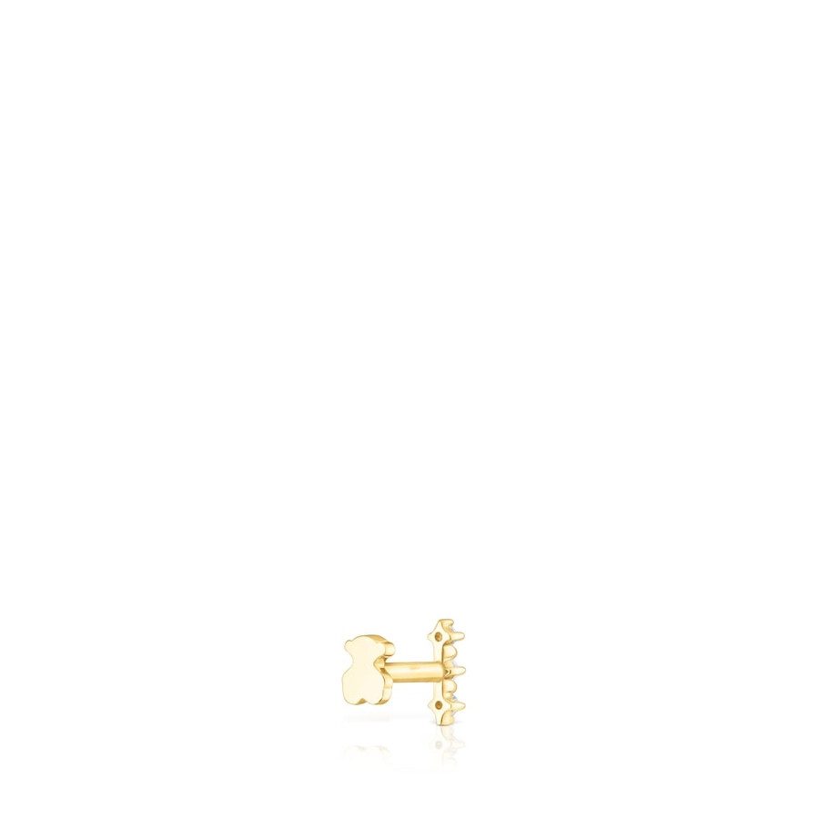 ohrpiercing mit goldstreifen und diamanten von les classiques