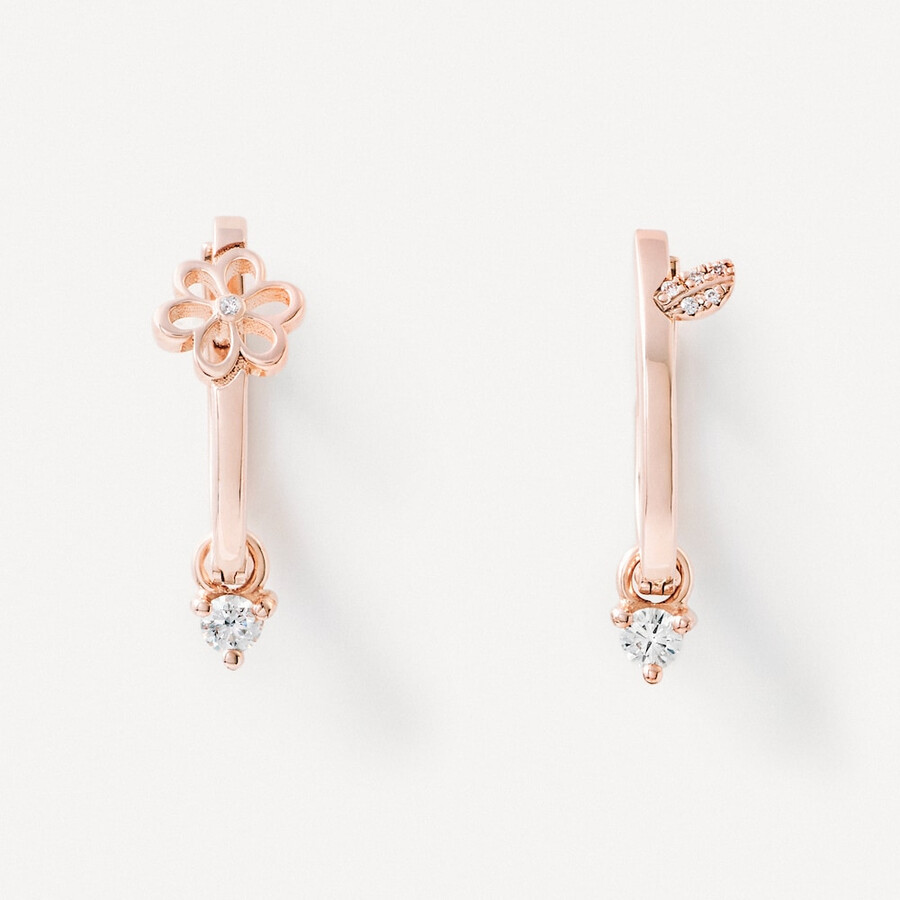 creolen aus roségold mit diamanten von tous atelier