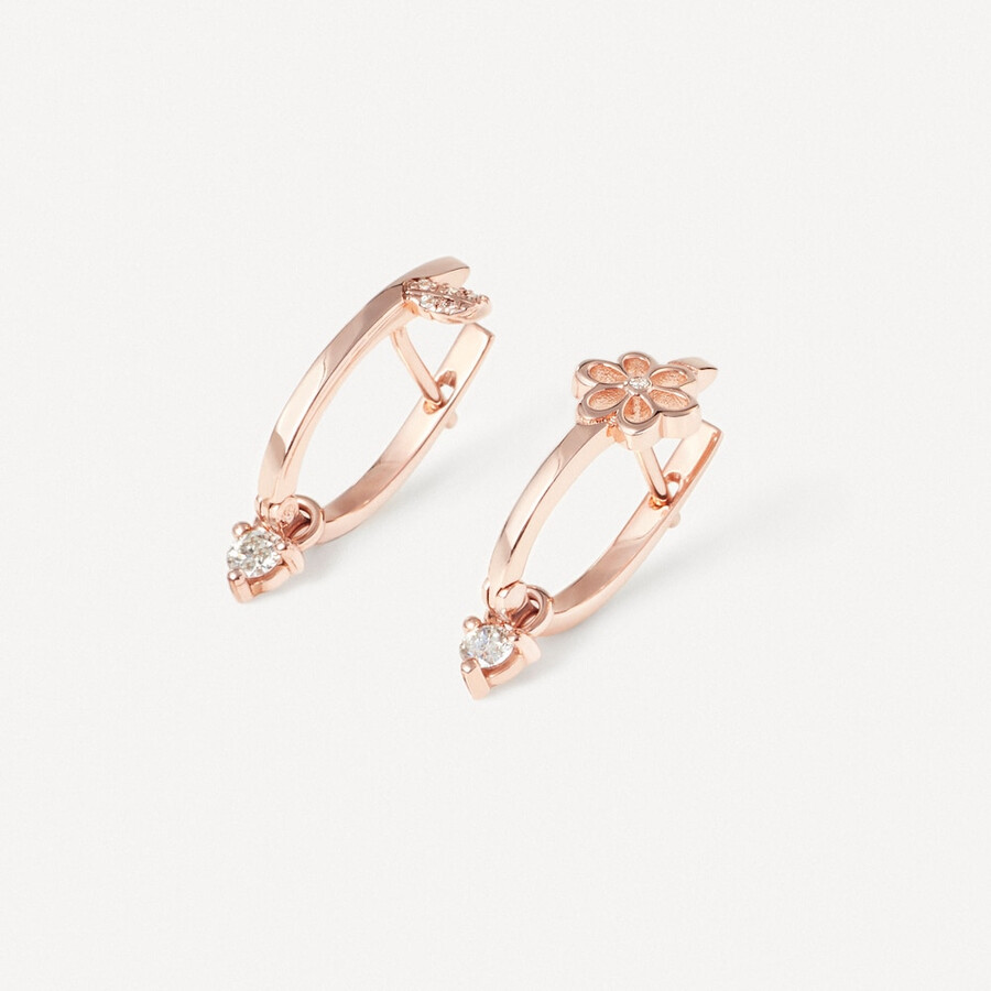 creolen aus roségold mit diamanten von tous atelier