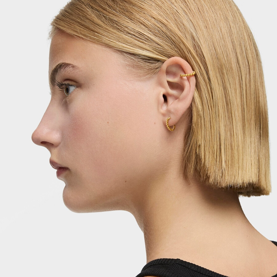 kurze 15-mm-kugelcreolen mit 18-karätiger vergoldung auf silber von tous basics