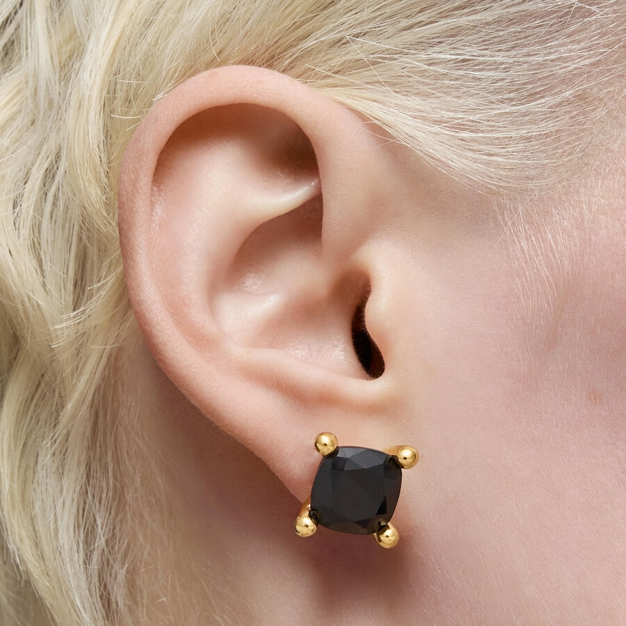 ohrringe aus 18-karätigem gold über silber und onyx farbe schwarz